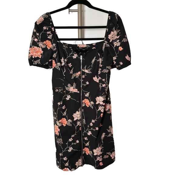 Obey Black Floral Sun Dress 😻 Rare Find! 😻 Summer Goth Vibes 😻 Medium - Picture 9 of 9